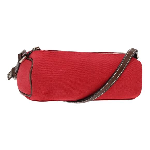 Burberry Blue Label Shoulder Bag Canvas Red Brown Silver - Picture 1 of 16